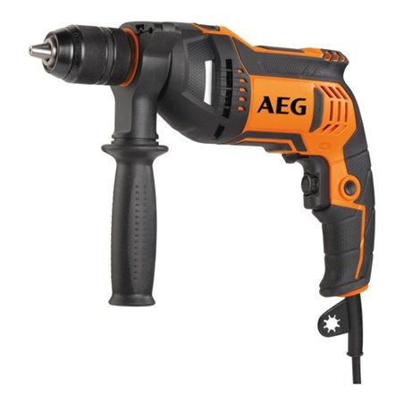 AEG Schlagbohrmaschine SBE 750 RE 750W inkl. FIXTEC-Schnellspannbohrfutter, Zusatzhandgriff im Transportkoffer