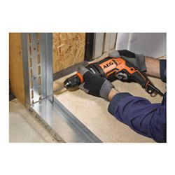 AEG Schlagbohrmaschine SBE 750 RE 750W inkl. FIXTEC-Schnellspannbohrfutter, Zusatzhandgriff im Transportkoffer