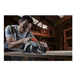 AEG Brushless Akku-Handkreissäge BKS18BL-0 18V Solo-Version inkl. Ø 190mm 24-Zahn HM-Sägeblatt, Parallelanschlag im Karton