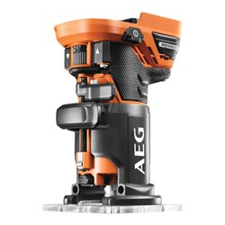 AEG Akku-Kantenfräse BOF18BL-0 18V Solo-Version inkl. Führungsschiene im Karton