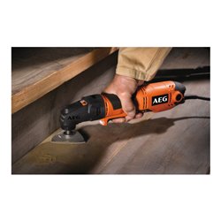 AEG Netz-Multitool OMNI300-KIT1 300W inkl. Multifunktionskopf OMNI-MTX, Multitool-Zubehör, Transporttasche