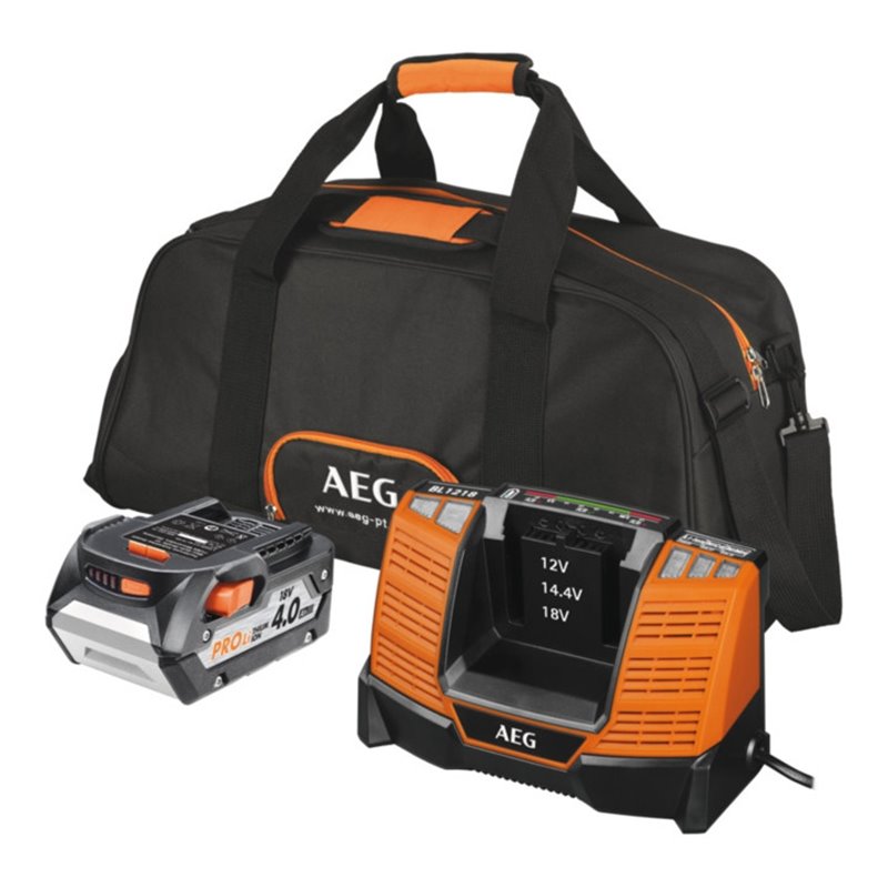 AEG Starterset SETL1840BL inkl. 1x 4,0 Ah PRO Akku, Ladegerät in Werkzeugtasche
