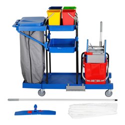 STIER Großer Hygiene- und Reinigungswagen im Set