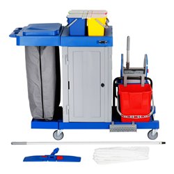 STIER Großer Hygiene- und Reinigungswagen mit Tür Set