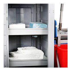 STIER Großer Hygiene- und Reinigungswagen mit Tür Set