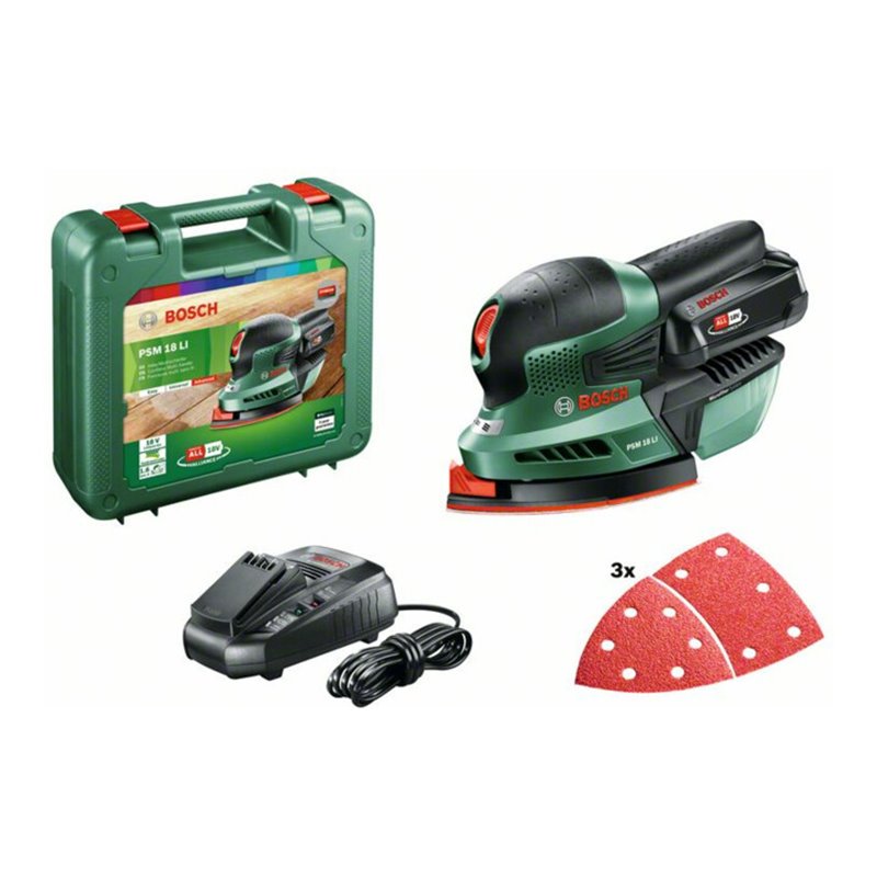 Bosch Akku-Multischleifer PSM 18 LI, mit 1 x PBA 18V 2.5 Ah Akku