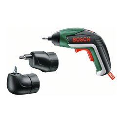 Bosch Akku-Schrauber Lithium-Ionen IXO, Full Set mit Winkelaufsatz und Exzenteraufsatz