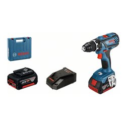 Bosch Akku-Bohrschrauber GSR 18V-28, 2 x Akkus GBA 18V, Schnellladegerät AL 1860 CV