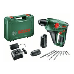 Bosch Akku-Bohrhammer Uneo, mit 2 x PBA 12V 2.5 Ah Akku, Ladegerät AL 1115 CV