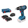 Bosch Akku-Bohrschrauber GSR 18-2-LI, 2 Akku GBA 18V 2.0Ah, Ladegerät AL 1820 CV