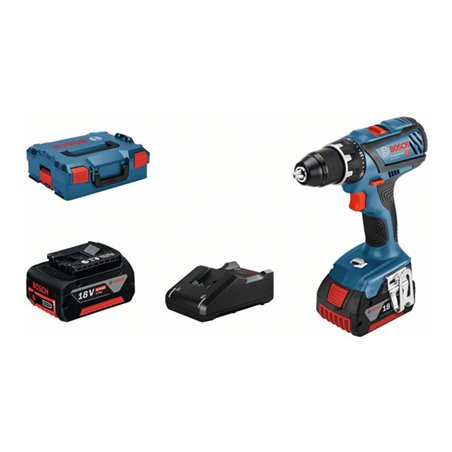 Bosch Akku-Bohrschrauber GSR 18V-28, 2 x Akkus GBA 18V, Schnellladegerät GAL 18V-40