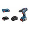 Bosch Akku-Bohrschrauber GSR 18V-28, 2 x Akkus GBA 18V, Ladegerät AL 1820 CV