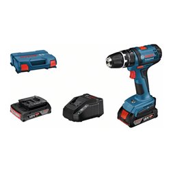 Bosch Akku-Schlagbohrschrauber GSB 18-2-LI, 2 Akku GBA 18V 2.0Ah, Ladegerät AL 1820 CV
