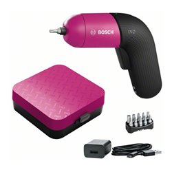 Bosch IXO Akku-Schrauber Colour Edition, Akku - Micro-USB-Ladegerät, Bit-Starter Set