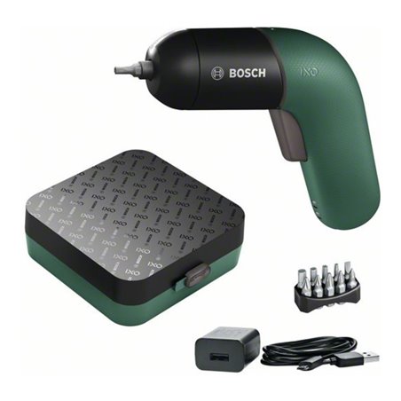 Bosch Akku-Schrauber Lithium-Ionen IXO, mit 10-teiligem Universal-Bit-Set