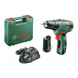 Bosch Akku-Zweigang-Bohrschrauber EasyDrill 12-2, mit 2 x PBA 12V 2.5 Ah Akku