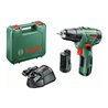 Bosch Akku-Zweigang-Bohrschrauber EasyDrill 12-2, mit 2 x PBA 12V 2.5 Ah Akku