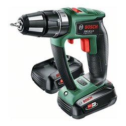 Bosch Akku-Zweigang-Schlagbohrschrauber PSB 18 LI-2 Ergonomic, mit 2 x PBA 18V 2.5 Ah