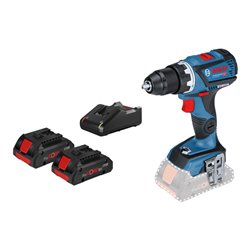Bosch Akku-Bohrschrauber GSR 18V-60 C, 2 Akkus ProCORE18V, Schnellladegerät GAL 18V-40