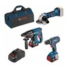 Bosch Kombi-Set, mit 2 Akkus, Schnellladegerät und Werkzeugtasche