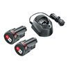 Bosch Akku Starter-Set: 2 x PBA 12V, 1.5 Ah O-A Akku und Ladegerät GAL 1210 CV