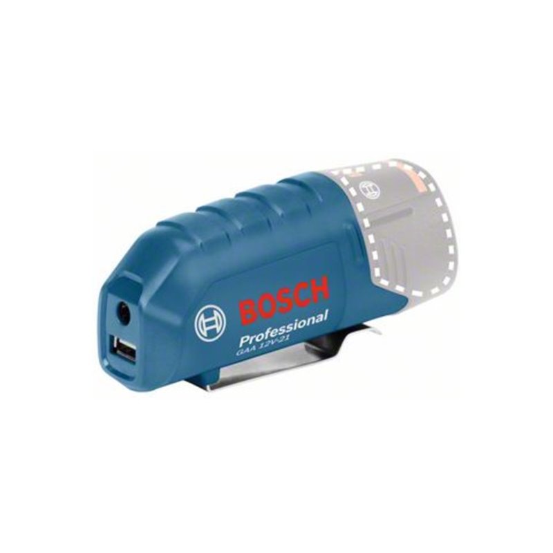 Bosch Ladegerät GAA 12V-21,  USB-Ladeadapter, Ladestrom von 2,1A