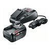 Bosch Starter-Set 18V, 1 x Ladegerät AL 1830 CV, 1 x Akkupack PBA 18 V 6,0 Ah W-C