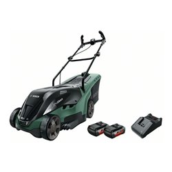 Bosch Akku-Rasenmäher UniversalRotak 36-560, 2 Akkus 36V /2,0 Ah, Ladegerät AL 3620 CV