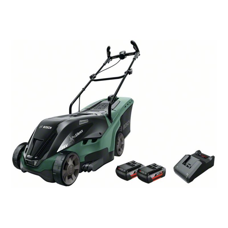 Bosch Akku-Rasenmäher UniversalRotak 36-560, 2 Akkus 36V /2,0 Ah, Ladegerät AL 3620 CV