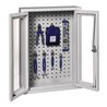 Hängeschrank H750xB500xT200mm Sichtfenster Stahlbl.lichtgrau/lichtgrau