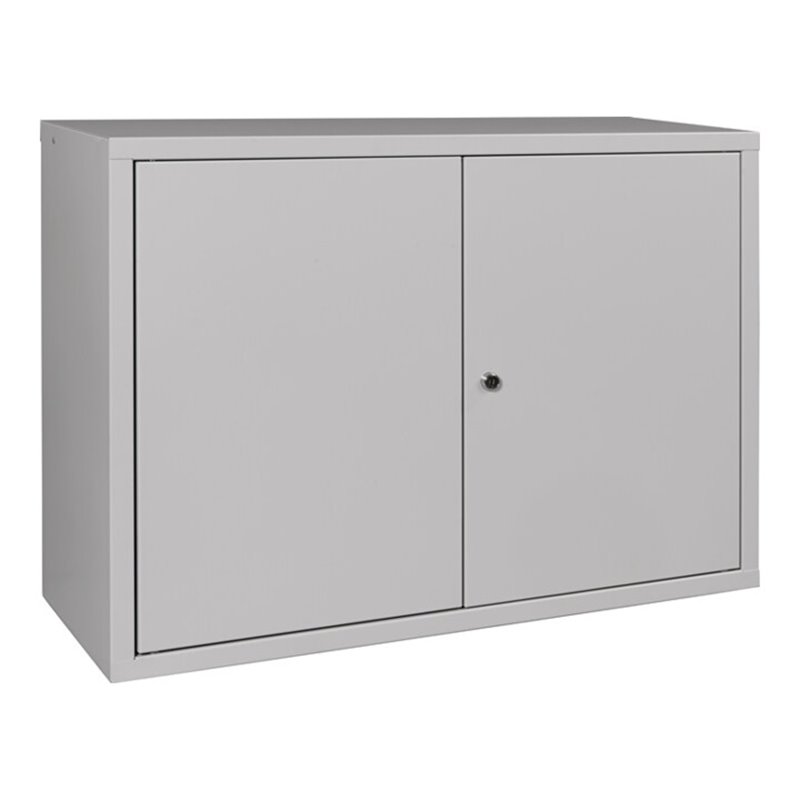 Hängeschrank H600xB800xT300mm Vollblech,1 BD Stahlbl.lichtgrau/lichtgrau