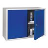 Hängeschrank H600xB800xT300mm Vollblech,1 BD Stahlbl.lichtgrau/enzianblau