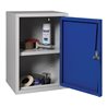 Hängeschrank H600xB400xT300mm Vollblech,1 BD Stahlbl.lichtgrau/enzianblau