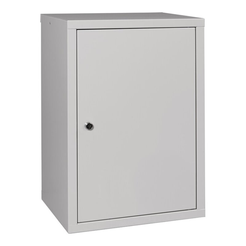 Hängeschrank H600xB400xT300mm Vollblech,1 BD Stahlbl.lichtgrau/lichtgrau