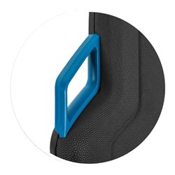 Arbeitsdrehstuhl Nexxit Gleiter Supertec-Gewebe schwarz Griff blau 450-600mm
