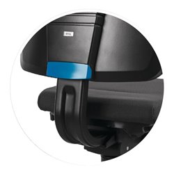 Arbeitsdrehstuhl Nexxit Gleiter Integralschaum schwarz Griff blau 450-600mm