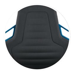 Arbeitsdrehstuhl Nexxit Gleiter Integralschaum schwarz Griff blau 450-600mm