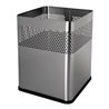 Papierkorb 18l H325xB240xT240mm quad.VA silber HELIT