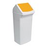 Wertstoffsammler 40l H747xB320xT366mm weiß gelb m.Deckel DURABLE