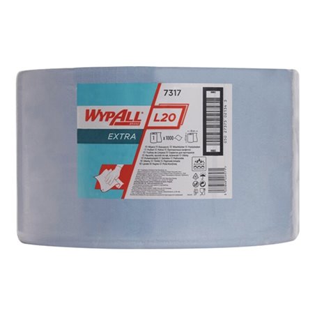 Wischtuch WYPALL L20 EXTRA+ L380xB235ca.mm blau 2-lagig