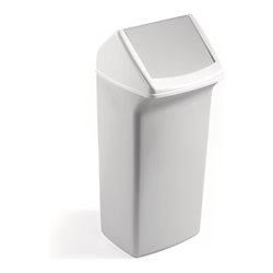 Wertstoffsammler 40l H747xB320xT366mm weiß grau m.Deckel DURABLE