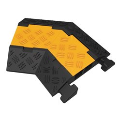 Schlauch- u.Kabelbrücke H45mm Gum.schwarz/gelb re.