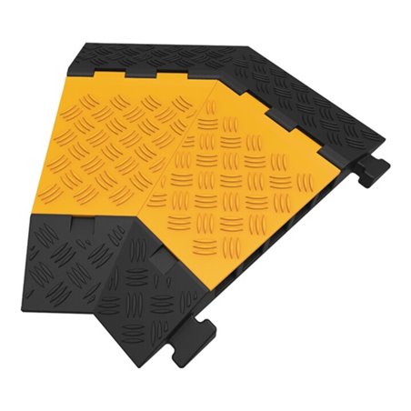 Schlauch- u.Kabelbrücke H50mm Gum.schwarz/gelb li.