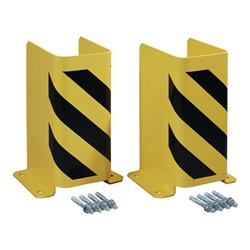 Schutzecke H400xL160/200mm U-Form Stahlbl.schwarz/gelb VE2 St.TTS