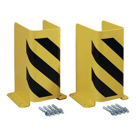 Schutzecke H400xL160/200mm U-Form Stahlbl.schwarz/gelb VE2 St.TTS