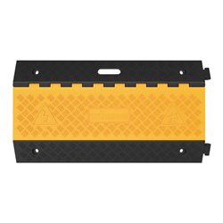 Schlauch- u.Kabelbrücke L900xB500xH50mm Gum.schwarz/gelb 5 Kanäle