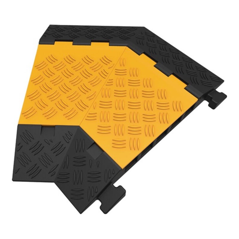 Schlauch- u.Kabelbrücke H50mm Gum.schwarz/gelb re.