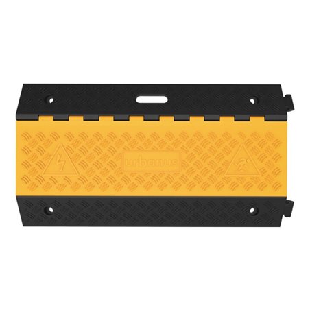 Schlauch- u.Kabelbrücke L900xB500xH70mm Gum.schwarz/gelb 3 Kanäle