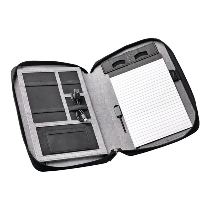 Konferenzmappe grau A 5 m.Powerbank H37xB210xT287mm STYRO