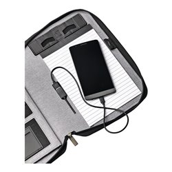 Konferenzmappe anth.A 4 m.Powerbank H37xB262xT333mm STYRO